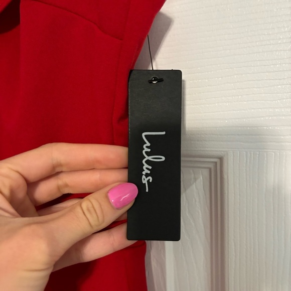 Lulu’s My Favorite Night Red Off-the-Shoulder Bodycon Midi Dress NWT - Picture 6 of 11